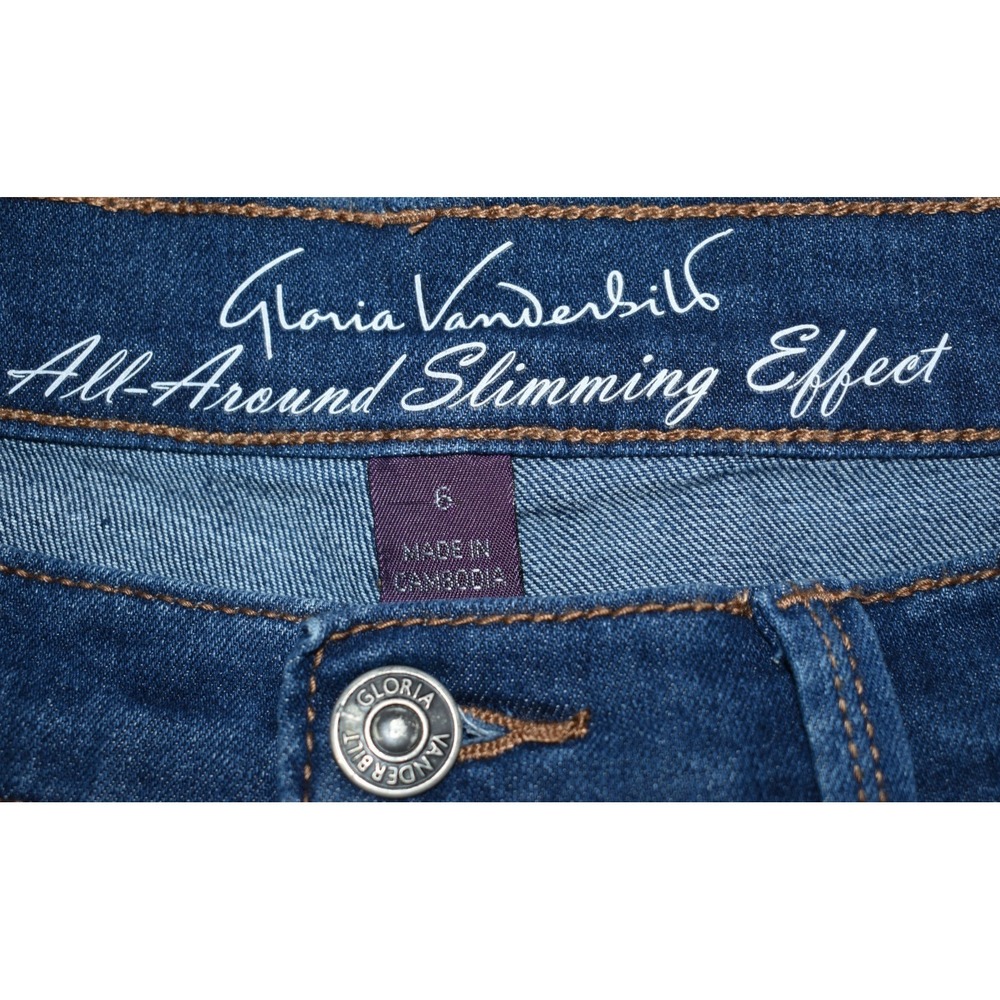 Gloria Vanderbilt 6 Amanda Capris All-Around Slimming Effect Jeans 5-Pocket crop - Picture 5 of 16